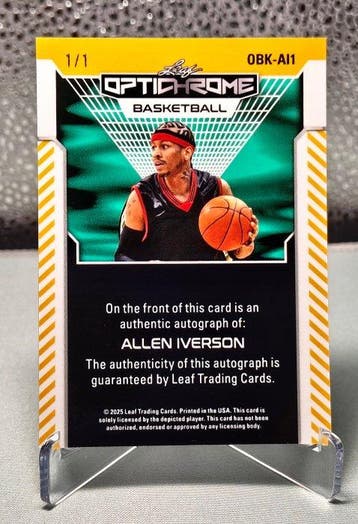 Leaf Allen Iverson 1/1 Gesigneerde kaart, Enige, Verzamelen, Nieuw