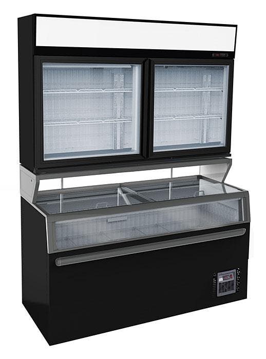Wand Koel/Vries Combi Zwart 2 Glasdeuren, Articles professionnels, Horeca | Équipement de cuisine, Envoi