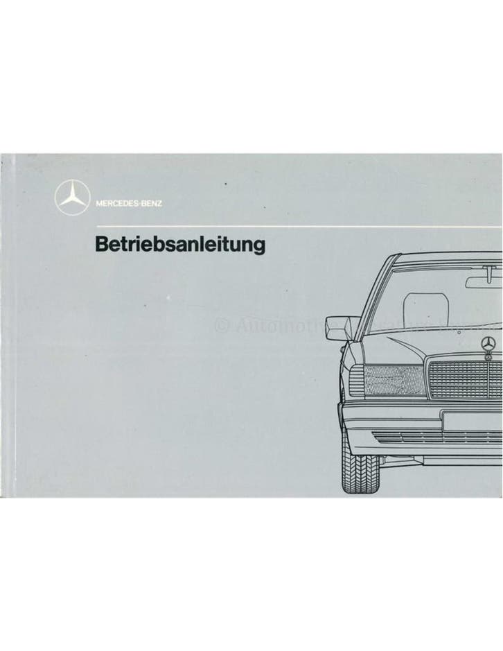 1989 MERCEDES BENZ 190 INSTRUCTIEBOEKJE DUITS, Autos : Divers, Modes d'emploi & Notices d'utilisation, Enlèvement ou Envoi