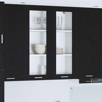vidaXL Hangkast Zwart Eiken 80 x 31 x 100 cm Bewerkt hout, Verzenden, Nieuw
