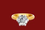 Bague - 14 carats Or jaune - 3.05ct. tw. Diamant (Cultivé en, Nieuw
