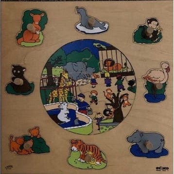 Educo Puzzel Dierentuin (6 en 8 stukjes, zie omschrijving), Verzenden