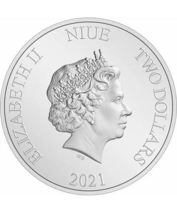 Niue. 2 Dollars 2021 Star Wars Mandalorian Seasons