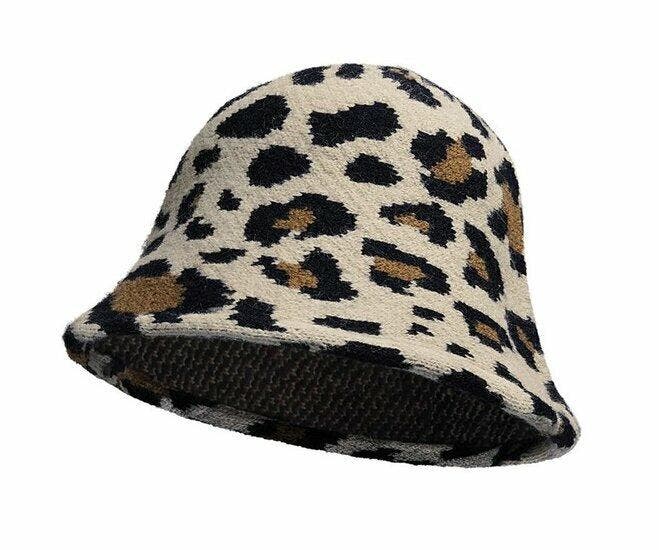 Bucket Hat Hoedje – Panterprint - Soft – One Size – Bruin, Kleding | Dames, Hoeden en Petten