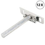 vidaXL Zwevende plankdragers 12st onzichtbaar Ø12x100 mm, Doe-het-zelf en Bouw, Verzenden, Nieuw