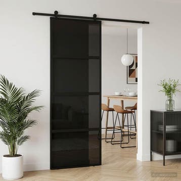 vidaXL Schuifdeur 76 x 205 cm Gehard glas en aluminium, Verzenden, Nieuw