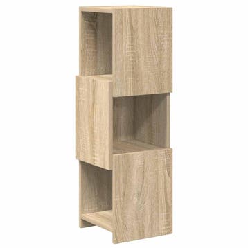 vidaXL Hoekkast 25,5x25x80cm Bewerkt hout Sonoma Eik, Huis en Inrichting, Verzenden, Nieuw