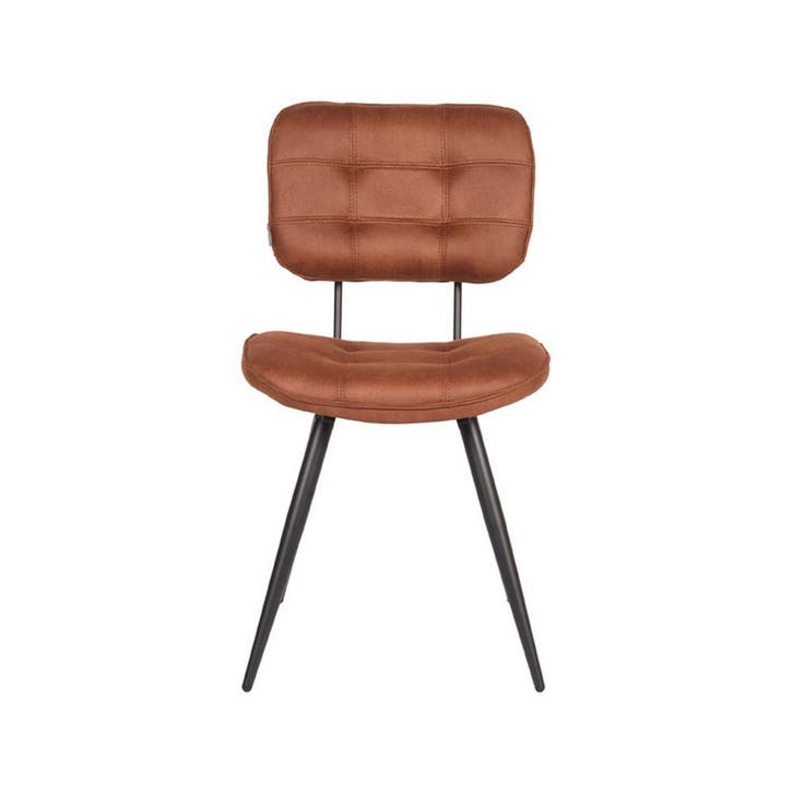 Stoel Gus | Cognac | Microvezel | Zwart Metalen Frame | 2, Articles professionnels, Horeca | Équipement de cuisine, Envoi