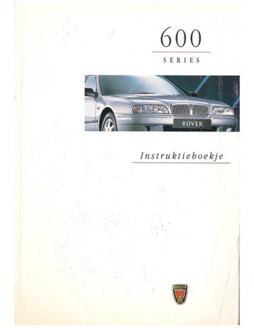 1997 ROVER 600 INSTRUCTIEBOEKJE NEDERLANDS, Ophalen of Verzenden