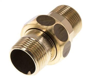 Union Rechte Connector R1 Messing Platte Dichting, Doe-het-zelf en Bouw, Verzenden, Nieuw