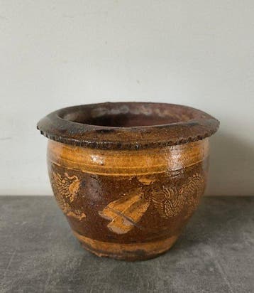Dragon - Bocal - Poterie, Grès - magnifiquement patiné, Antiquités & Art
