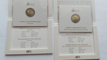 Vatican. 2 Euro 2025 Anno Santo + Michelangelo (2 coins)