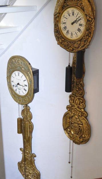 Comtoise klok (2) - Art Nouveau Messing, Metaal - 1970-1980, Antiek en Kunst