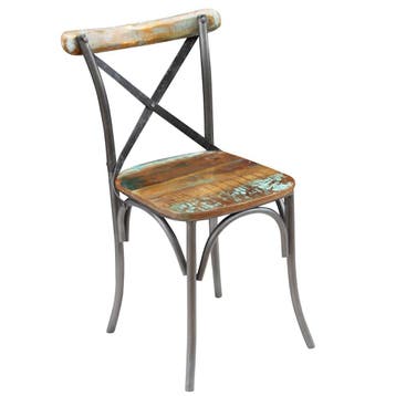 vidaXL Eetkamerstoelen 6 st massief gerecycled hout, Verzenden, Nieuw