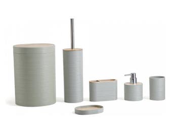 Veiling - Herzberg 6-Delige badkamer Accessoireset - Bamboe, Huis en Inrichting, Badkamer | Badtextiel en Accessoires, Nieuw