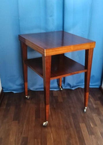 Bijzettafel - met wielen - Palissander