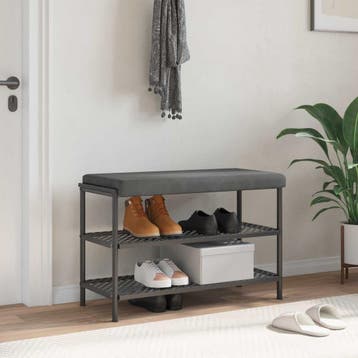 vidaXL Bankkussen fluweel Donkergrijs Diepte 35 cm, Verzenden