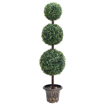 vidaXL Kunstplant met pot buxus bolvorming 118 cm groen, Verzenden, Nieuw