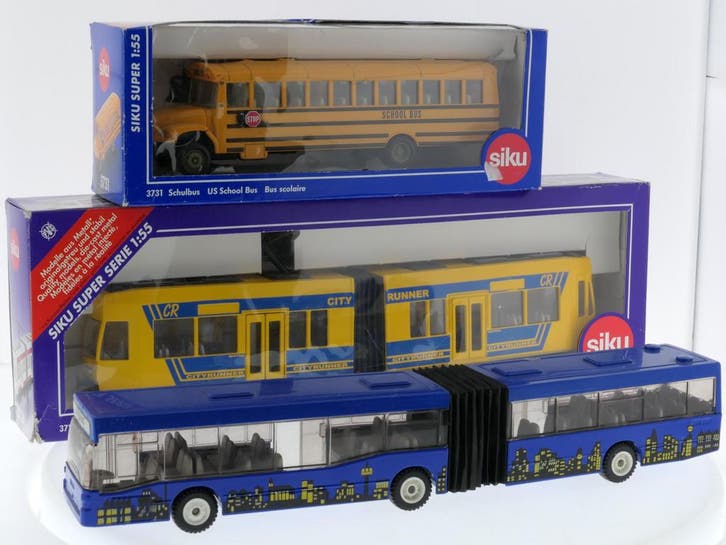 Schaal 1:55 Siku 3296, 3726 en 3731 set van 3 opnbaar-ver..., Hobby en Vrije tijd, Modelauto's | Overige schalen, Gebruikt, Ophalen of Verzenden