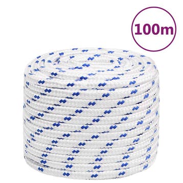 vidaXL Boot touw 16 mm 100 m polypropyleen wit, Verzenden, Nieuw