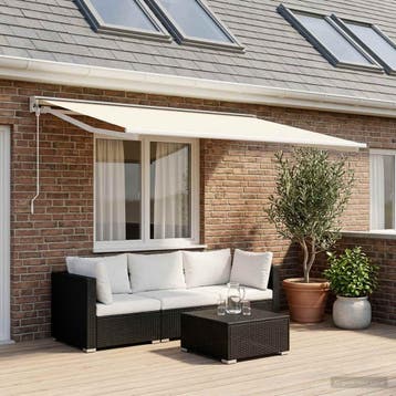 vidaXL Vervangingsdoek voor zonnescherm Crèmekleurig 400 ×, Verzenden