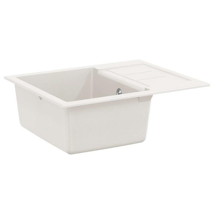 vidaXL Wasbak Wit 620 x 500 mm 80% Kwarts en 20% Hars, Maison & Meubles, Cuisine | Éléments de cuisine, Envoi