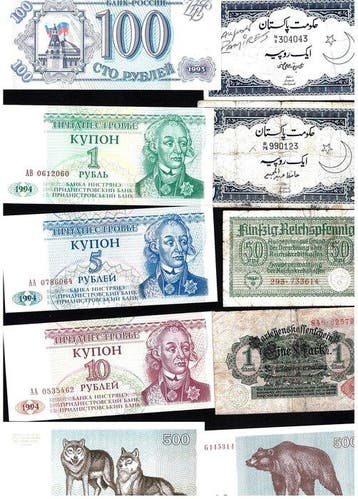 Monde. - 35 Banknotes - Various Dates (Sans prix de réserve)
