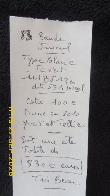 Frankrijk - Lot 83 Bande Journal 5c Groen Type Wit Côte, Gestempeld