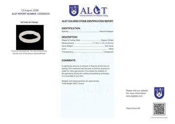 Sans réserve - Certifié ALGT - Bracelet en pierre de lune