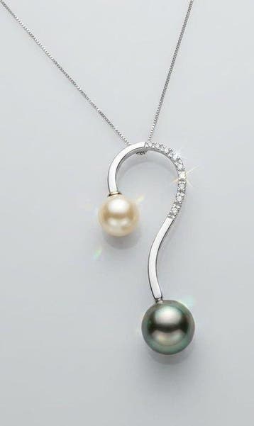 Collier - 18 carats Or blanc - 0.12ct. tw. Diamant, Nieuw
