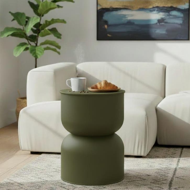 Metalen diabolo bijzettafel - groen - Ø 31 x 47 cm, Maison & Meubles, Tables | Tables à manger, Envoi