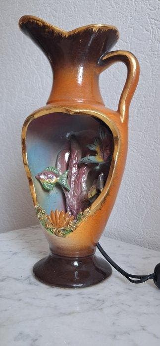 Vallauris - Lamp - Faience - Waterkan uit de jaren ’50/’60