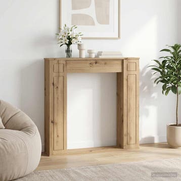 vidaXL Haardombouw Artisanaal eiken 100 x 20 x 100 cm, Verzenden, Nieuw