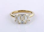 Ring - 14 karaat Geel goud - 3.08ct. tw. Diamant (Lab-grown)