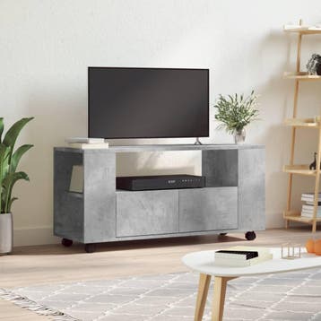 vidaXL Tv-meubel 102x34,5x43 cm bewerkt hout betongrijs, Verzenden