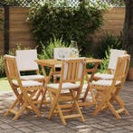 vidaXL Bistrostoelen voor buiten 6 pcs Crèmewit 38 x 46 x 85, Tuin en Terras, Tuinstoelen, Verzenden, Nieuw