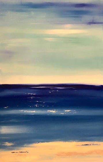 Dam Domido - NO RESERVE PRICE- Mer dhuile - 130 x 80 cm