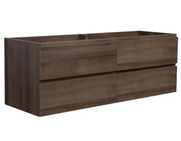 Wastafelkast Angela 140 x 48 cm Bruin Eiken Wastafelmeubel, Huis en Inrichting, Badkamer | Badkamermeubels, Verzenden, Nieuw