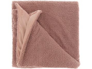 Veiling - 2x Unique Living | Plaid Romie 150x200cm old pink, Huis en Inrichting, Nieuw