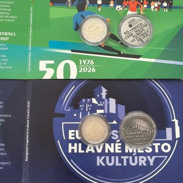 Slowakije. 2 Euro / Medal 2026 European Champions 1976 +
