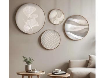Veiling - Wallity Huhu295 4-Delige Wanddecoratie – Retour, Huis en Inrichting, Woonaccessoires | Wanddecoraties, Gebruikt