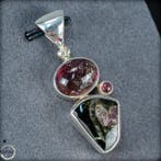 Cristal de tourmaline rose naturelle et transparente Pendant
