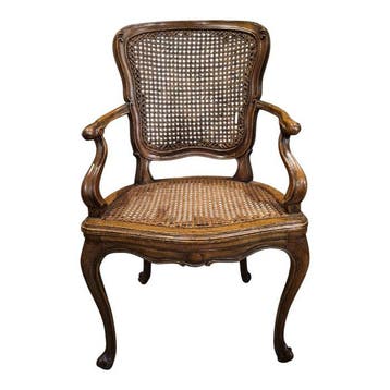 Caned Back & Seat - Fauteuil - Walnoot