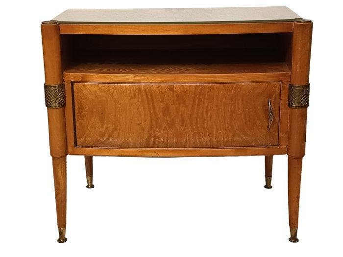 Table de chevet - chêne - Paire de tables de nuit vintage, Antiquités & Art, Art | Objets design