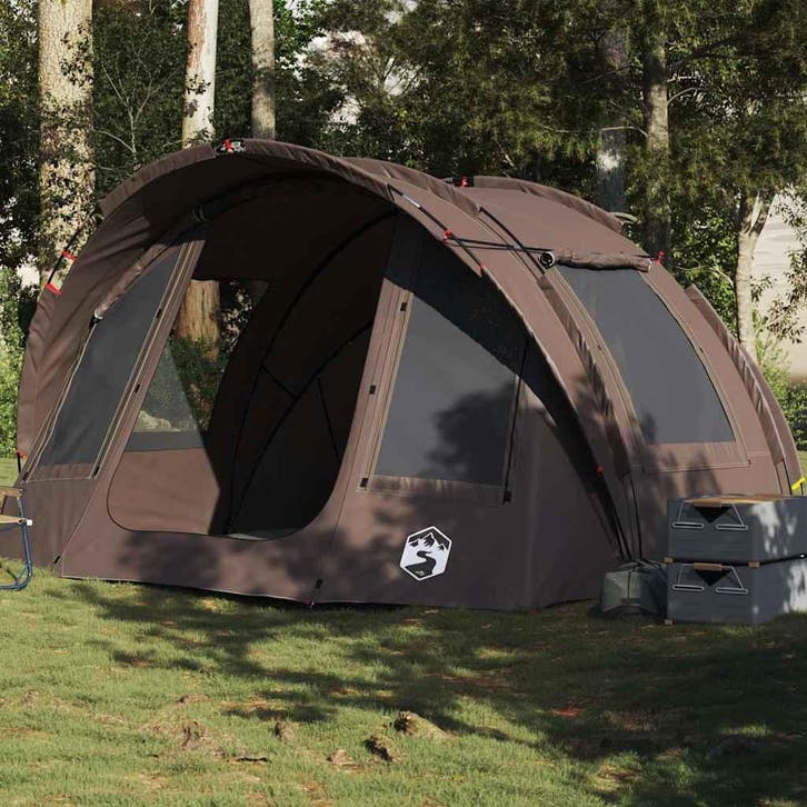 vidaXL Vistent 2-persoons waterdicht bruin, Caravanes & Camping, Tentes, Envoi