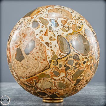 Natural Leopard Jasper Sphere- 2326.18 g, Verzamelen