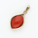 Pendentif - 14 carats Or jaune - corail rouge, Bijoux, Sacs & Beauté