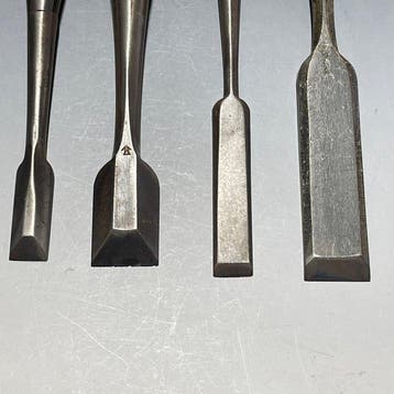 Tsuki, Maru Nomi | Bench Slick, Round Long Chisels Set -
