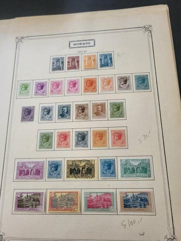 Monaco 1885/1990 - flinke verzameling op bladen en twee, Postzegels en Munten, Gestempeld