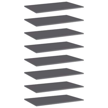 vidaXL Wandschappen 8 st 80x50x1,5 cm bewerkt hout hoogglans, Huis en Inrichting, Woonaccessoires | Wandplanken en Boekenplanken